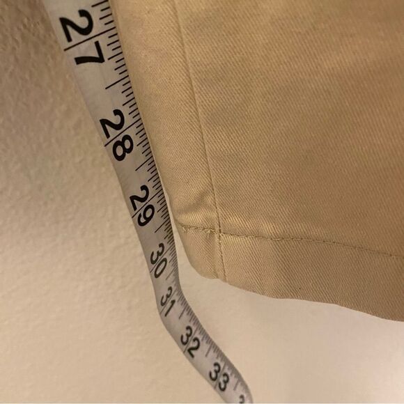Columbia Tan Flat Front Chino Khaki work pants casual 100% cotton Mens 38x32 - Picture 7 of 11